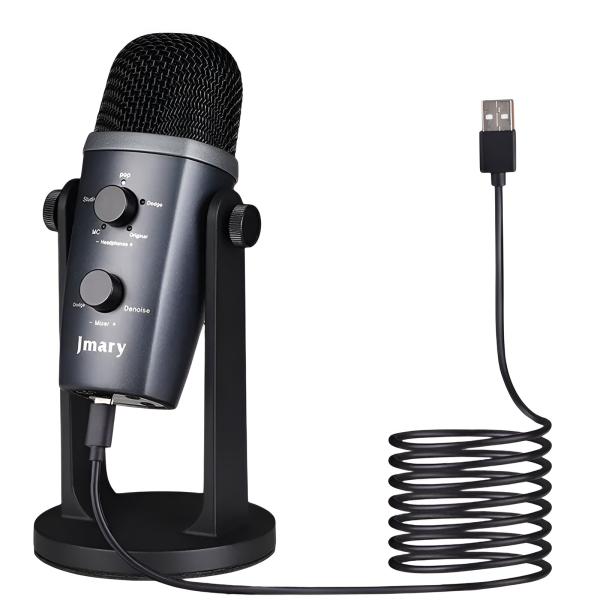 Jmary MC-PW10 Professional USB Microphone for Podcasting and Gaming with Noise Reduction