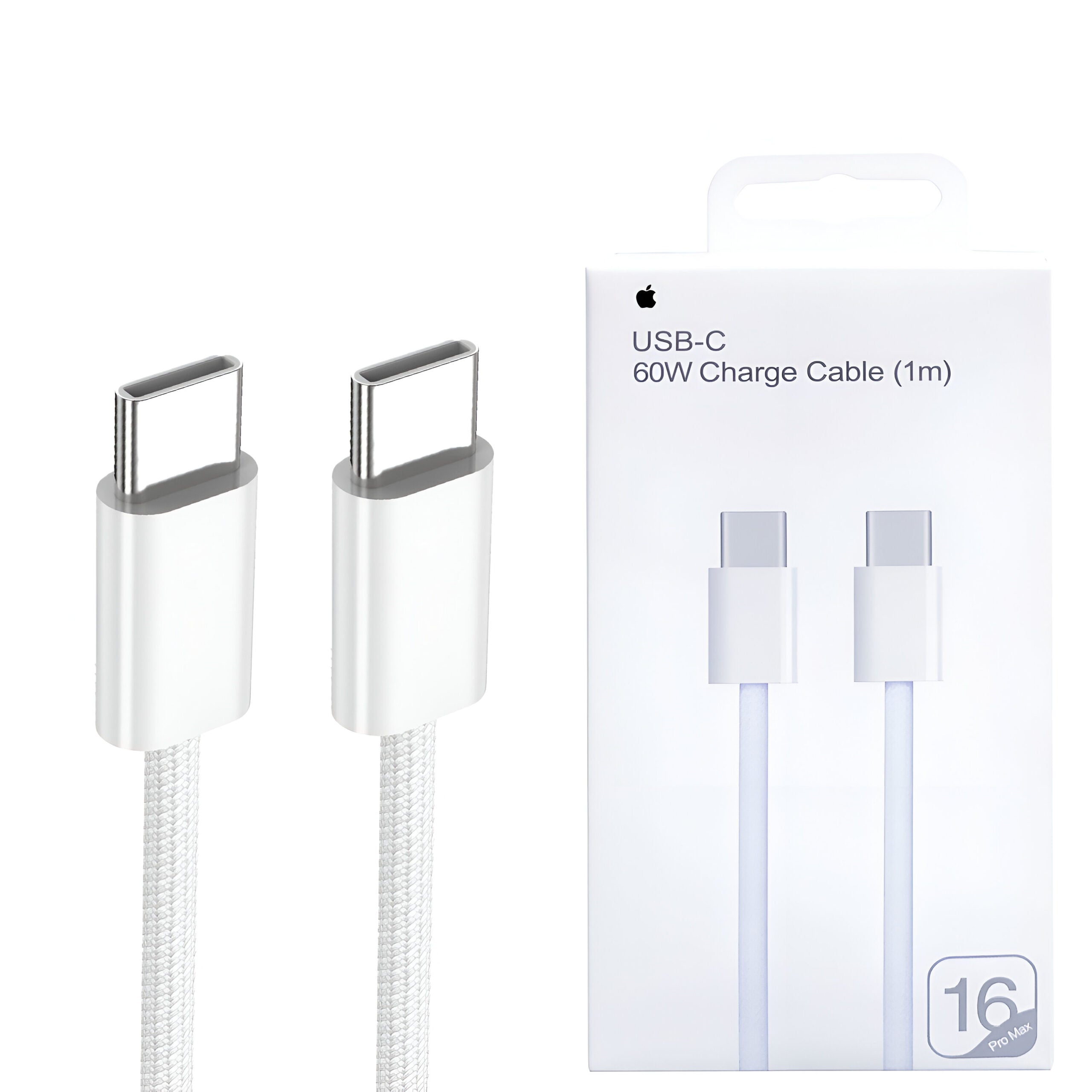 iPhone 16 Pro Max 60W Type-C to C Fast Charging Cable - 1M Nylon Durable Design