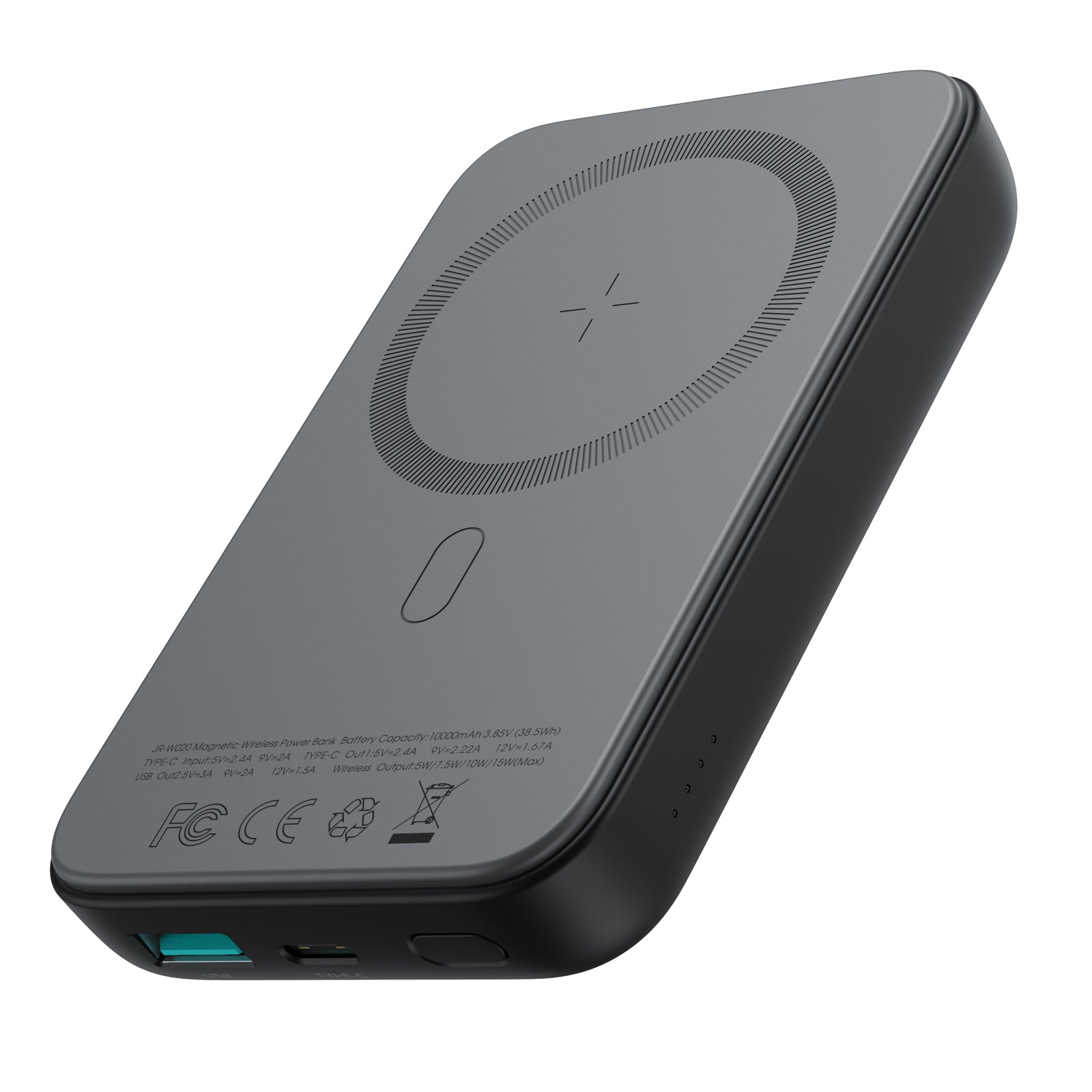 Joyroom JR-W020 20W Wireless Power Bank - 10000mAh Fast Charging, Magnetic, Compact