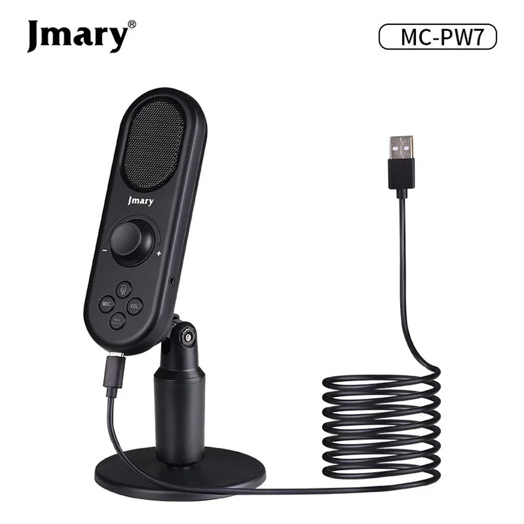JMARY MC-PW7 Professional USB Microphone with Noise Reduction for Podcasting and Streaming