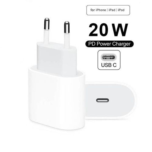 20W USB-C PD Power Adapter Charger for iPhone and iPad - EU Plug