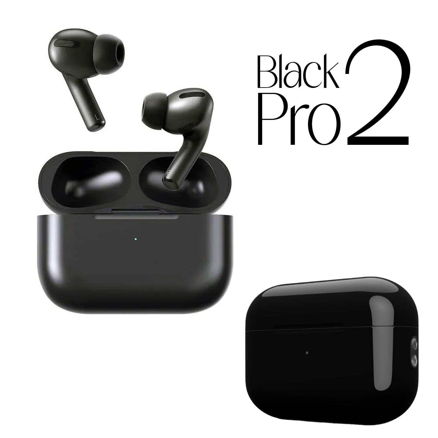 Apple AirPods Pro 2 with High Copy and Find My iPhone Feature - Black