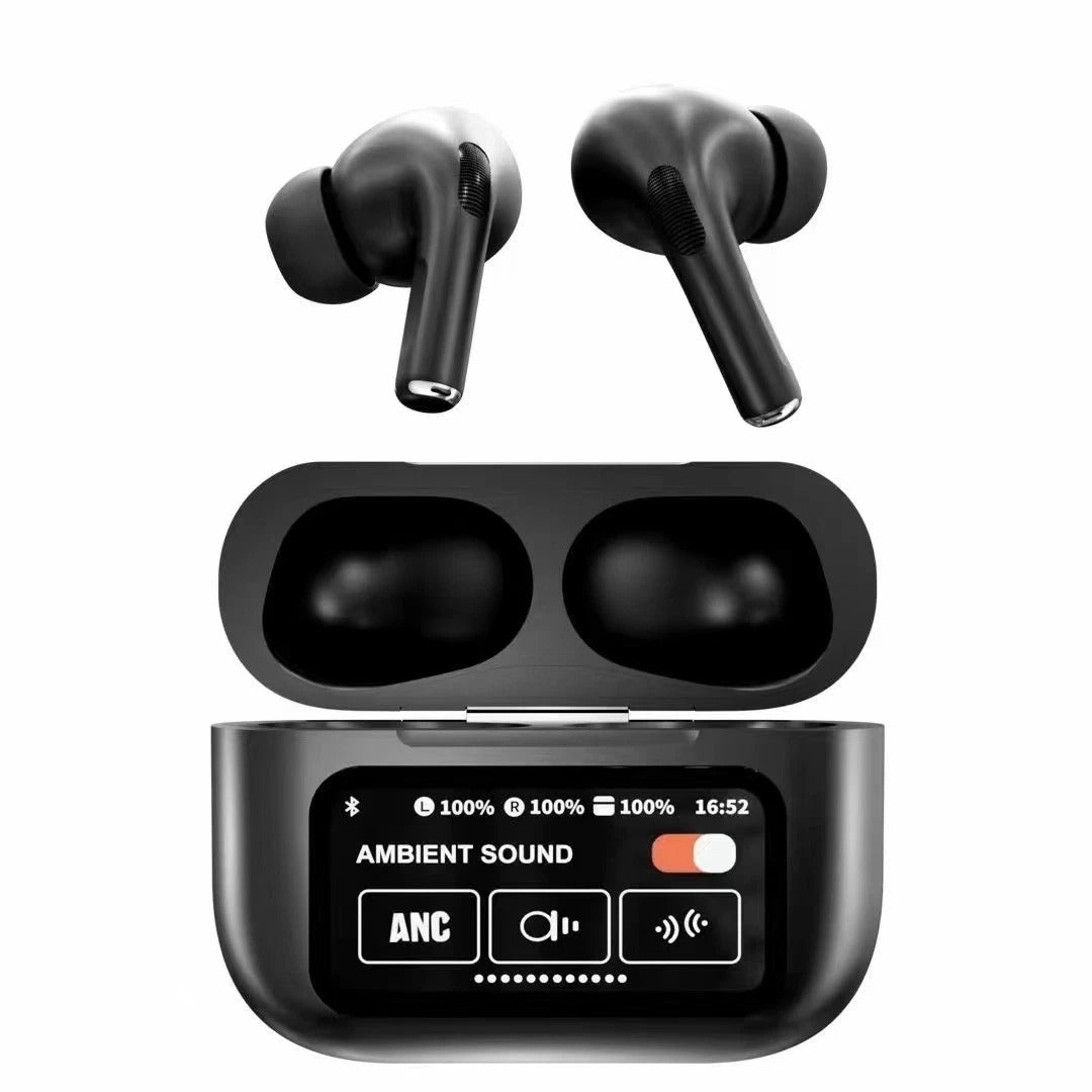 Black A9 Pro Apple AirPods with ANC/ENC Technology | Touch Control & Bluetooth 5.4