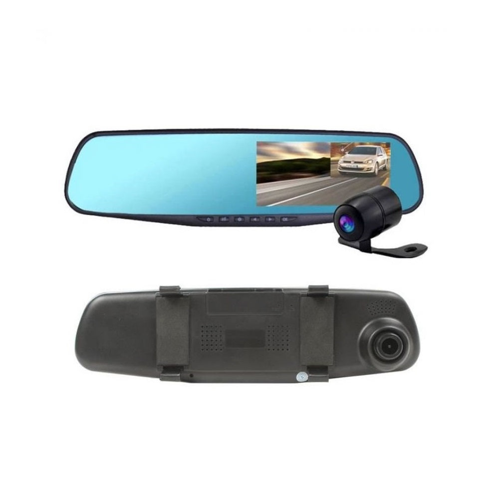 Dual Camera Car DVR Mirror - Front and Back 1080p Dash Cam
