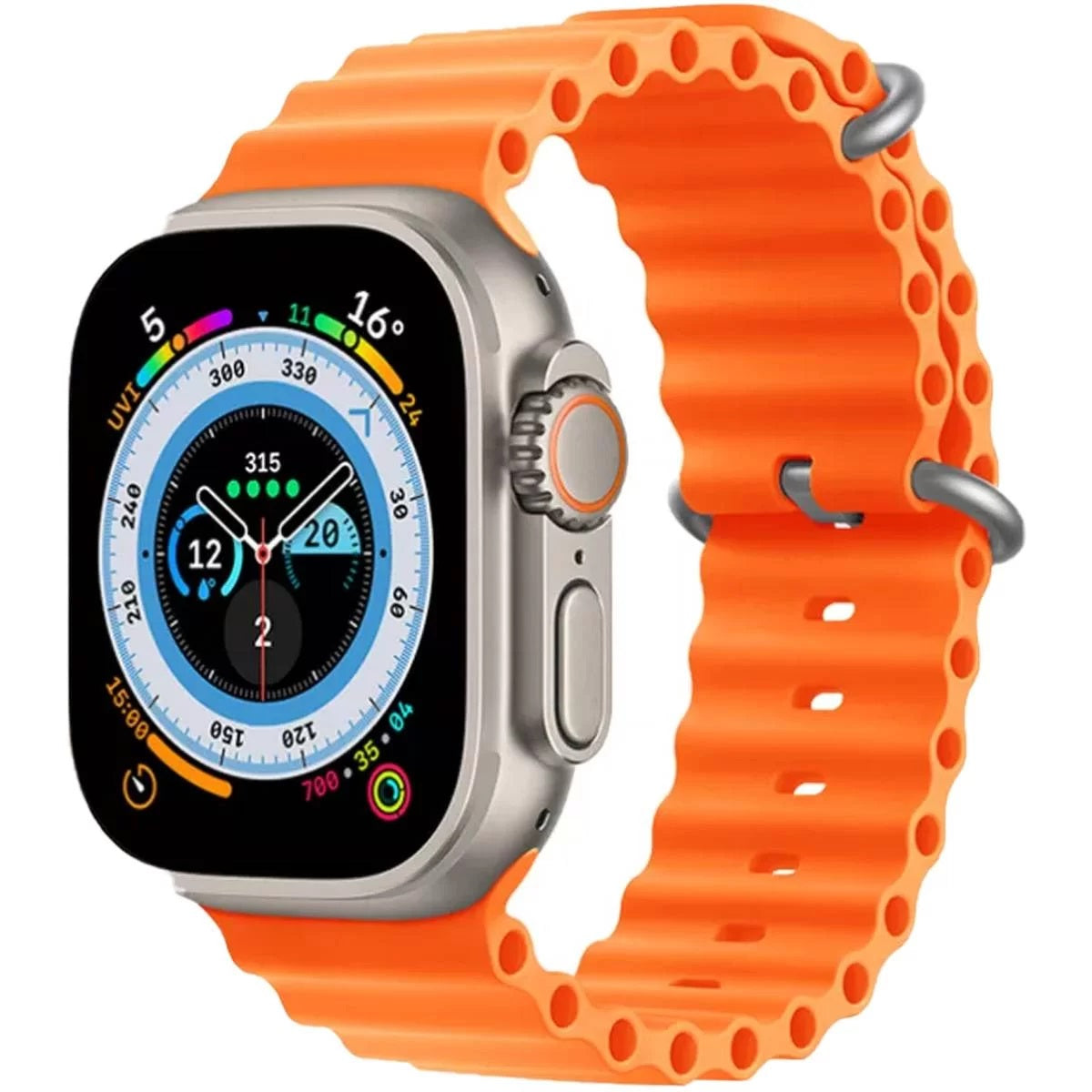 X8 Ultra Smartwatch 49MM with Bluetooth Calling & Wearfit Pro App in Orange
