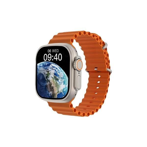 2.2 INCH X8 ULTRA MAX WITH COMPASS SMART WATCH SERIES 8 NFC ALWAYS-ON DISPLAY & WIRELESS CHARGING WITH WEARFIT PRO APP ORANGE