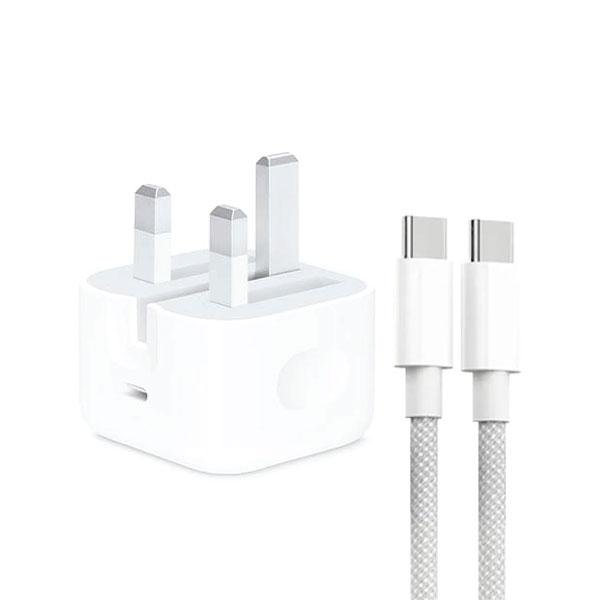 IPHONE 15 PRO MAX 3 PIN (UK PIN) 35W USB-C POWER ADAPTER WITH USB-C TO C CABLE