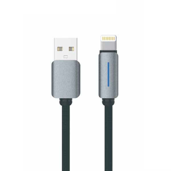 LOGILINK USB TO LIGHTNING NYLON FAST CHARGING DATA CABLE 1M 1 YEAR WARRANTY BLACK