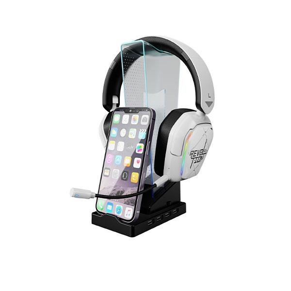 XTRIKE ME HT-09 HEADSET & PHONE STAND WITH 4 USB PORT AND LED LIGHT