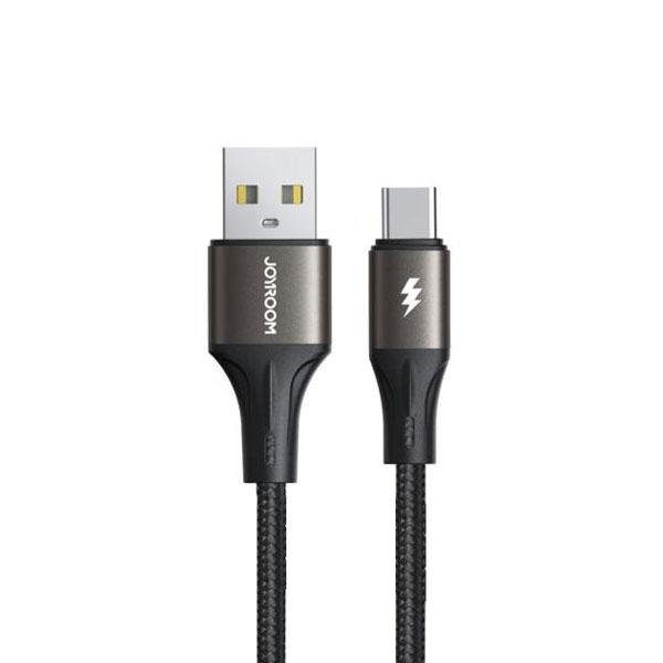 JOYROOM S-A25 LIGHT-SPEED SERIES 3A FAST CHARGING DATA CABLE (USB-A TO TYPE-C) 1.2M-BLACK