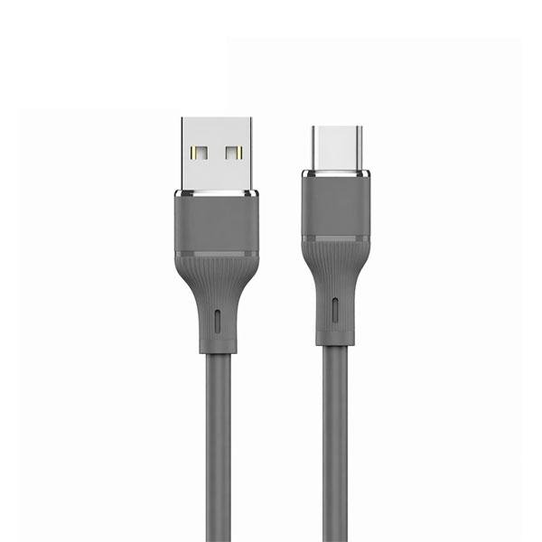 LOGILINK USB TO TYPE C SILICONE FAST CHARGING DATA CABLE 1M (1 YEAR WARRANTY) GREY