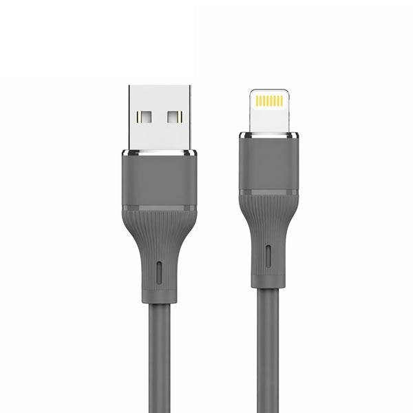 LOGILINK USB TO LIGHTNING SILICONE FAST CHARGING DATA CABLE 1M (1 YEAR WARRANTY) GREY