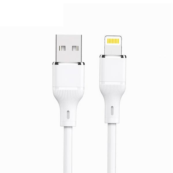 LOGILINK USB TO LIGHTNING SILICONE FAST CHARGING DATA CABLE 1M (1 YEAR WARRANTY) WHITE