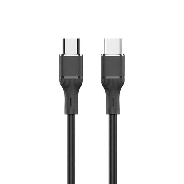 LOGILINK TYPE C TO TYPE C SILICONE FAST CHARGING DATA CABLE 1M (1 YEAR WARRANTY) BLACK