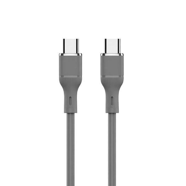 LOGILINK TYPE C TO TYPE C SILICONE FAST CHARGING DATA CABLE 1M (1 YEAR WARRANTY) GREY