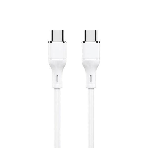 LOGILINK TYPE C TO TYPE C SILICONE FAST CHARGING DATA CABLE 1M (1 YEAR WARRANTY) WHITE