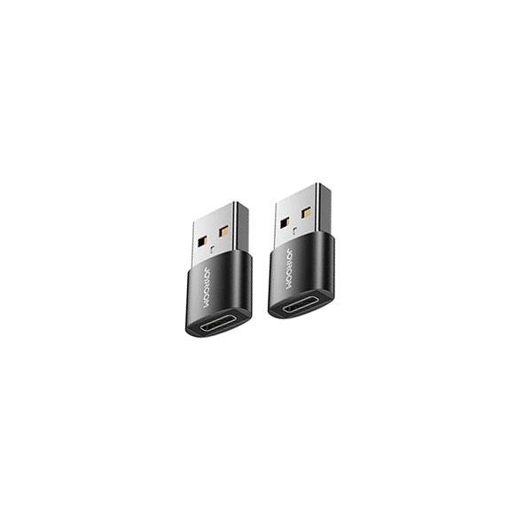 JOYROOM S-H152 USB MALE TO TYPE-C FEMALE ADAPTER 2PCS BLACK