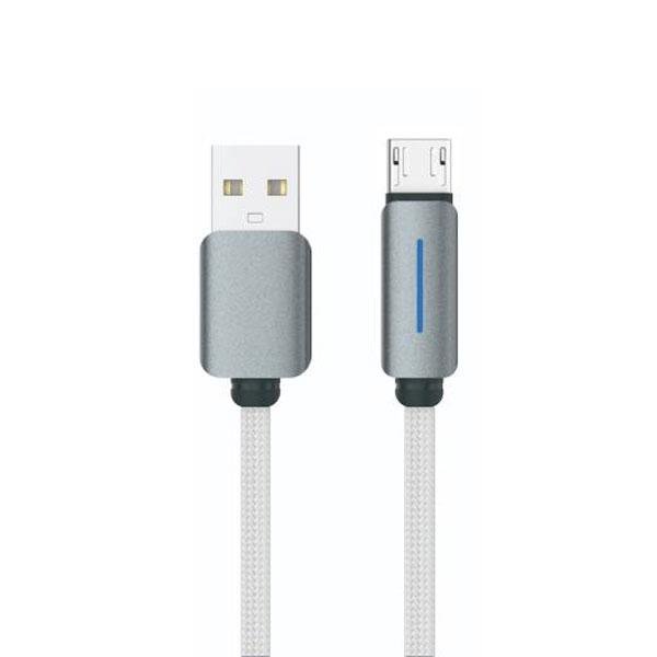 LOGILINK USB TO MICRO NYLON FAST CHARGING DATA CABLE WITH LIGHT 1M (1 YEAR WARRANTY) WHITE